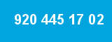 920 445 17 02